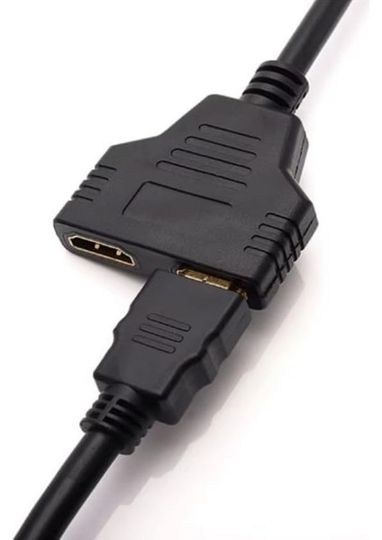 HDMI Splitter Adaptör Kablosu, Erkek-Hdmi Dişi x 2 Adaptör 30 cm Kablo Çoklayıcı Splitter, Aynı Anda Iki Aynı Tv 1080P fırsatları