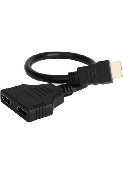 HDMI Splitter Adaptör Kablosu, Erkek-Hdmi Dişi x 2 Adaptör 30 cm Kablo Çoklayıcı Splitter, Aynı Anda Iki Aynı Tv 1080P indirimleri