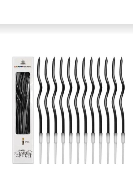 6'lı Kıvrımlı Mum 15CM,SPİRAL Mum,kıvrık Mum