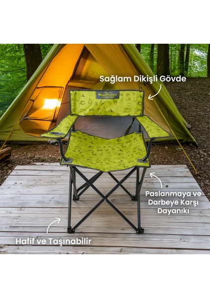 Bestchoice Xl Kamp Sandalyesi - Yeşil - 55X55X85 cm fırsatları