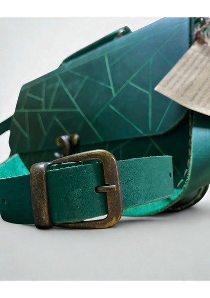 El Yapımı Hakiki Deri Unısex Evrak Çantası