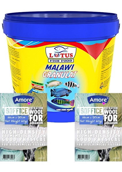 Malawi Granulat 3 kg Granül Kova, Soffice 2 Paket 60GR Elyaf 66X90CM