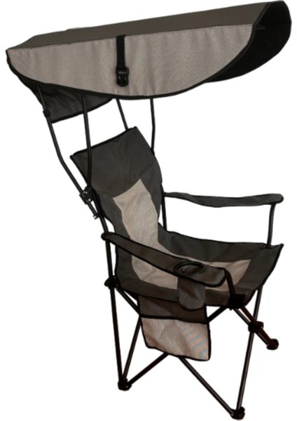 Gölgelikli Tenteli Katlanır Kamp Sandalyesi - Balıkçılık