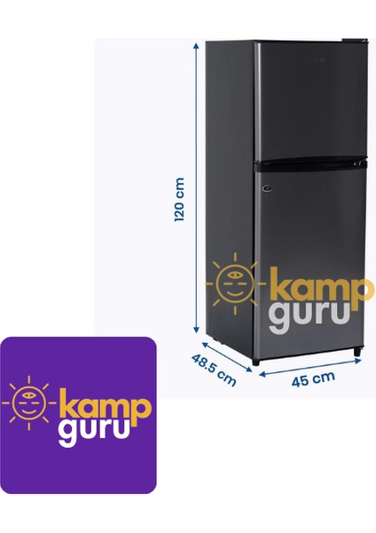 Çift Sistem 120 Litre Antrasit 12 / 24 / 220 Volt Buzdolabı modelleri