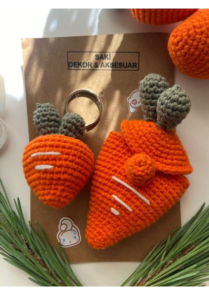 2'li Amigurumi Set Airpods Kılıfı ve Anahtarlık