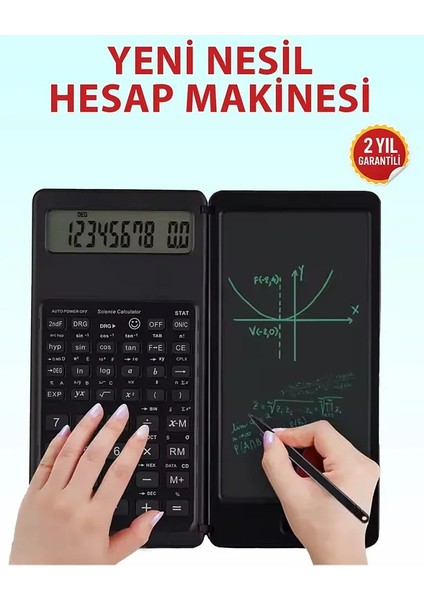 Silinebilir LCD Yazı Tabletli, Kalemli Katlanabilir Bilimsel Hesap Makinesi modelleri