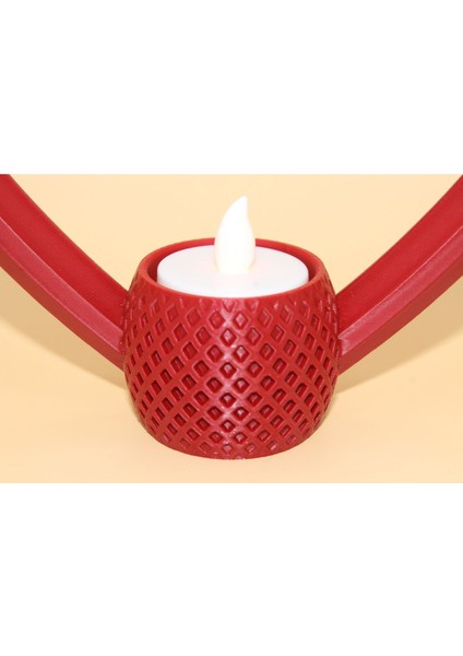3D Kalplı Mumluk KIRMIZI-303 fırsatları
