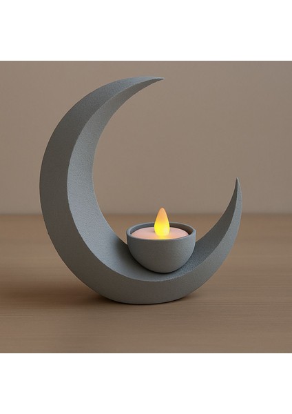 3D Ay Mum GRİ-317