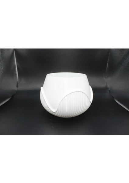 3D Dalgalı Kaburgalı Saksı BEYAZ-214 modelleri
