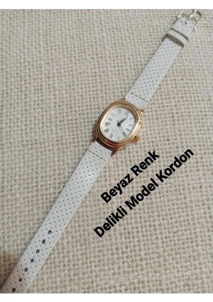 Yeni Moda Zarif Tasarım Beyaz Renk Retro Vintage Kadın Kol Saati 0014