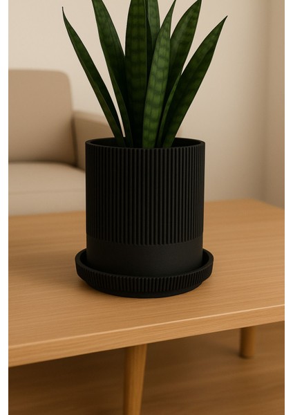 3D Büyük Saksı SİYAH-205(Ürün ölçüleri: 12 cm en, 14 cm boy)