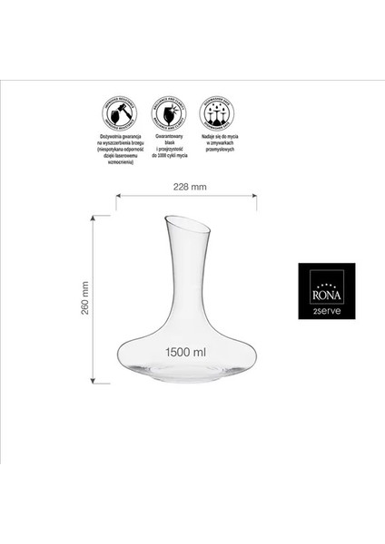 Şarap Havalandırma Karafı 75A - 1500 ml fırsatları