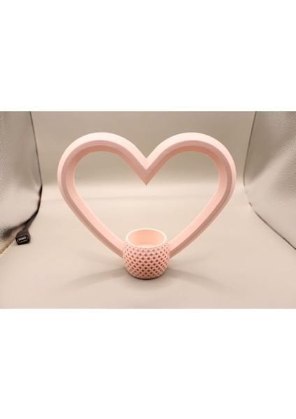 3D Kalplı Mumluk PEMBE-303 modelleri