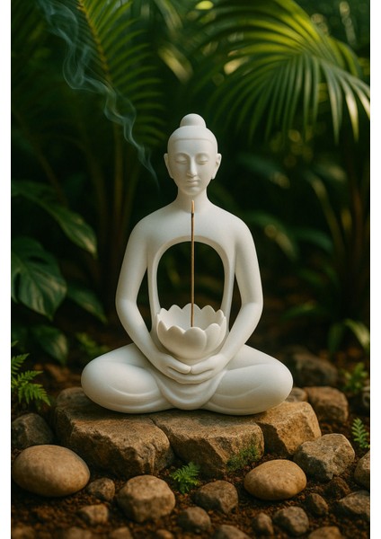 3D Lotuslu Meditatif HEYKEL-147