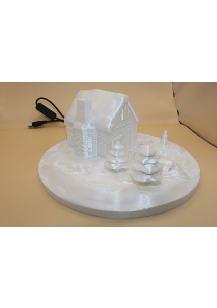 3D Karlı Ev LED LAMBA-506 indirimleri