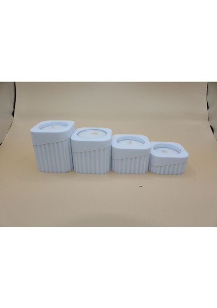 3D 4lü Beyaz Mum SETI-313 modelleri