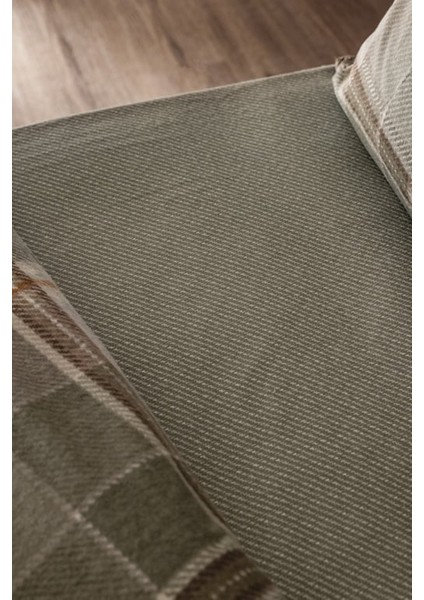 Yeni Sezon Roger Çift Kişilik %100 Pamuk Flanel Nevresim Takımı - Haki - Haki indirimleri