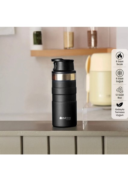 Kitchen Bireysel Termos - Siyah - 350 Ml fırsatları