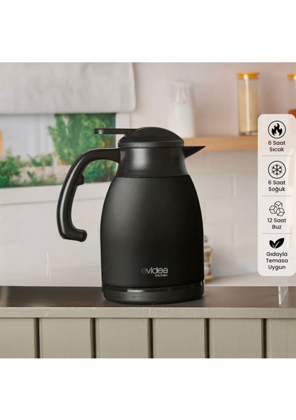 Kitchen Çay Termosu - Siyah - 1,5 Lt