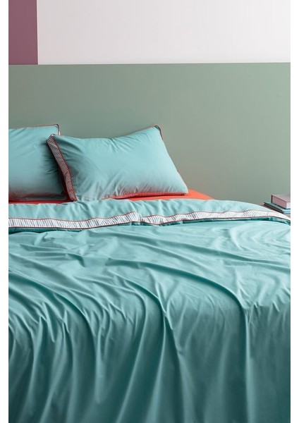 Yeni Sezon Allure King Size %100 Pamuk Nevresim Takımı - Turkuaz - Turkuaz fiyatları