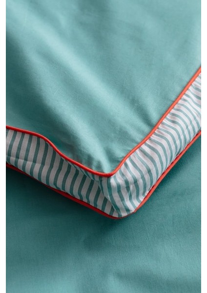 Yeni Sezon Allure King Size %100 Pamuk Nevresim Takımı - Turkuaz - Turkuaz indirimleri