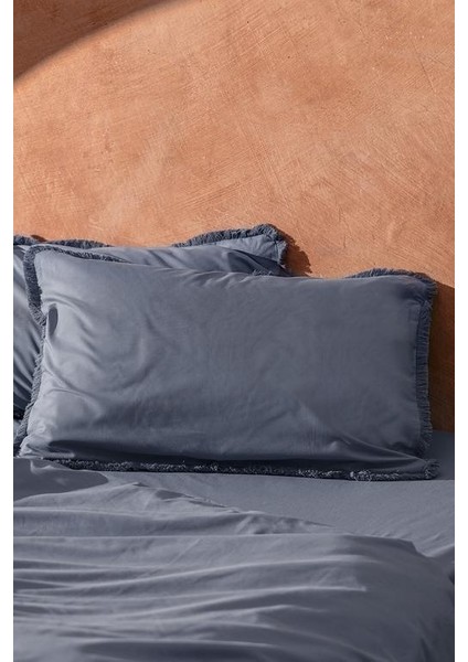 Yeni Sezon Sona Çift Kişilik Püsküllü Nevresim Takımı - Indigo modelleri