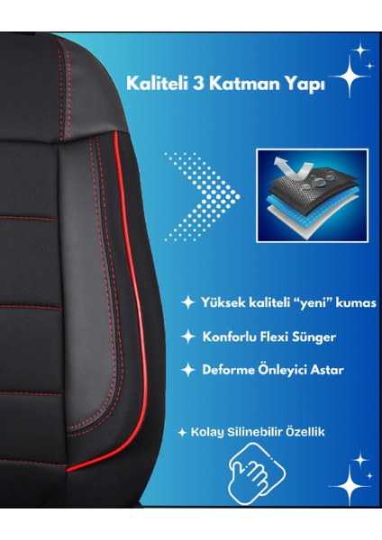 Toyota Corolla 1995-2025 Uyumlu Özel Tasarım Oto Koltuk Kılıfı Seti Cover K indirimleri