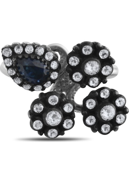 1.6 Karat Pırlanta Safir Yüzük, Gerçek Pırlanta, Sertifikalı Mücevher modelleri