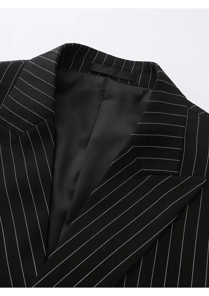 Erkek Kruvaze Silim Fitt Çizgili Takım Elbise BGL-ST04764 fırsatları