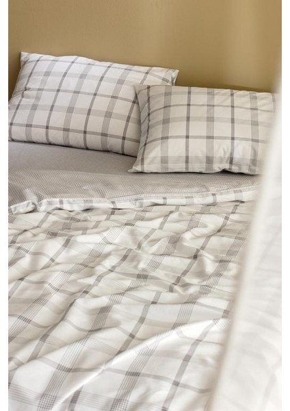 Yeni Sezon Aluin King Size Ranforce Baskılı Nevresim Takımı - Gri modelleri