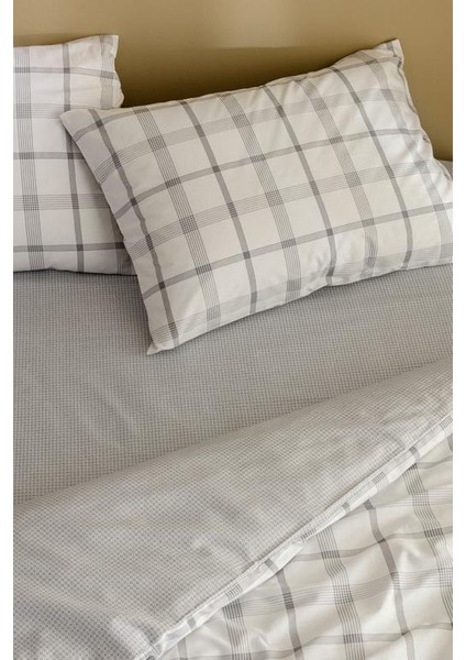 Yeni Sezon Aluin King Size Ranforce Baskılı Nevresim Takımı - Gri fırsatları