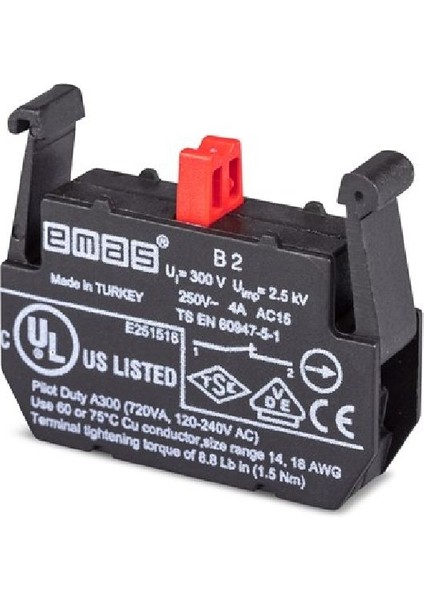 B2 ,b-Seri Kontak-1k M22 Buton Yedek Kontak