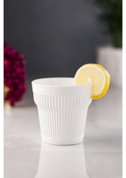 Akrilik Beyaz Tekli Kısa Bardak & Su Meşrubat Kahve Yanı Bardağı 300 ml ( Cam Değildir ) fiyatları