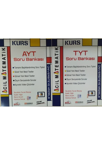 Acil Matematik 2026 Tyt+Ayt Soru Bankası