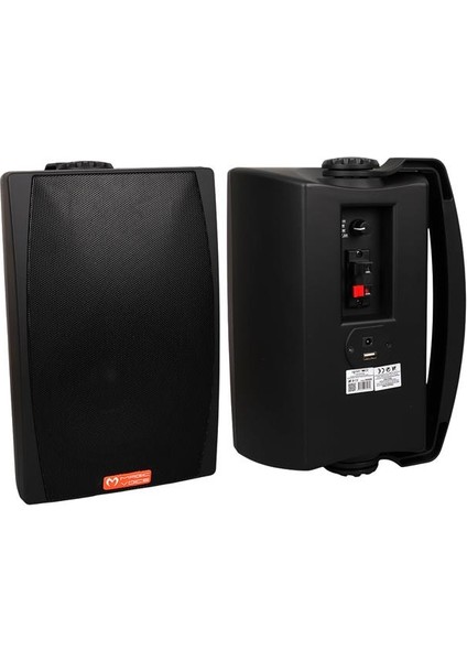 Magicvoice Mv-03 16 cm 60 Watt Komütatörlü Hat Trafolu Siyah Sütun Hoparlör (2'li Takım)