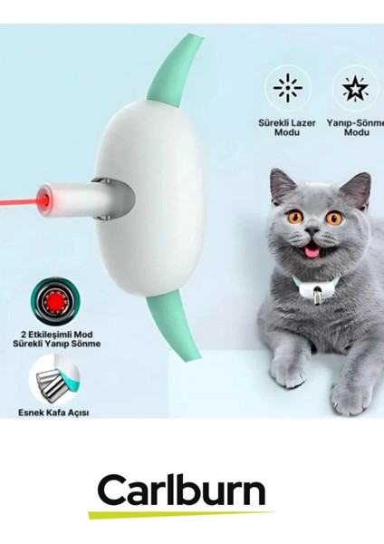 Premium USB Şarjlı Ayarlanabilir Silikon Kayış 2 Modlu Otomatik Kapanma Kedi Lazer Oyun Tasması fiyatları