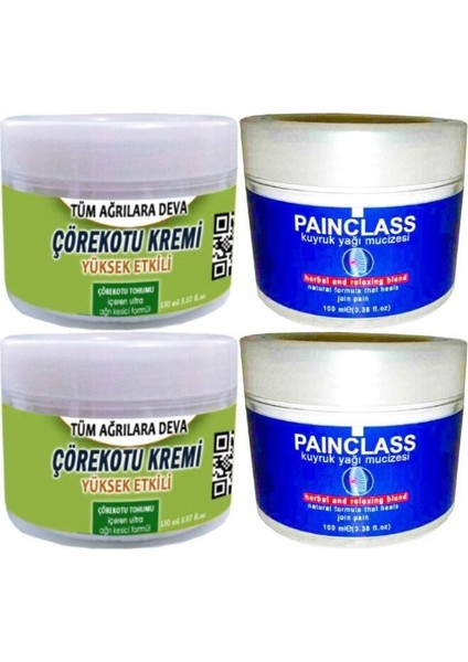 Çörek Otu Ağrılar İçin Krem 2x150 ml + 2x100 ml Kuyruk Yağı Kremi