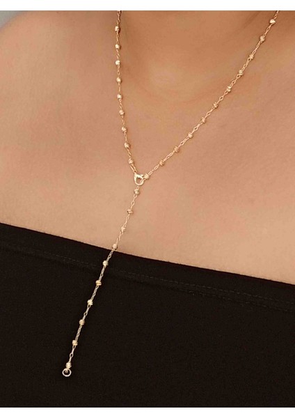 Pirinç Gold Dorika Zincir Y Kolye 60CM