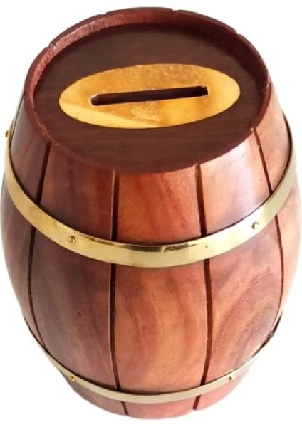 Maun Ağacından Dekoratif Ahşap Fıçı Kumbara modelleri