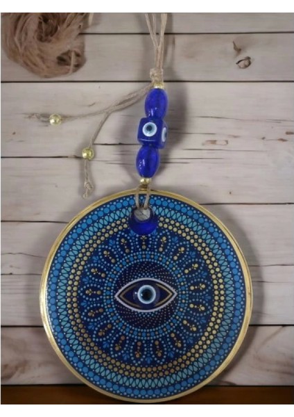 Yaldızlı Puantiyeli Nazar Boncuk Gözlü Duvar Süsü fiyatları