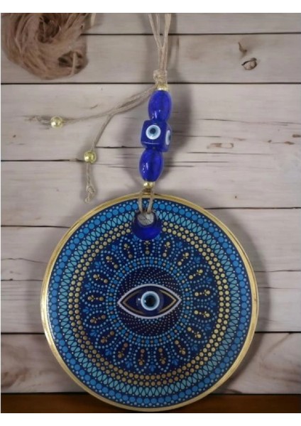 Yaldızlı Puantiyeli Nazar Boncuk Gözlü Duvar Süsü modelleri