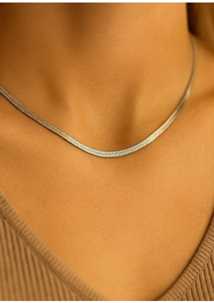 Italyan Ezme Çelik Kolye