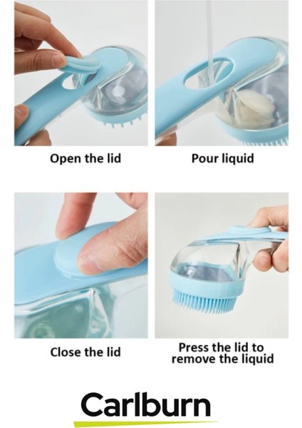 Sıvı Hazneli Şampuan Sabun Silikon Banyo Masaj Yapan Evcil Hayvan Kedi Köpek Tarağı fiyatları