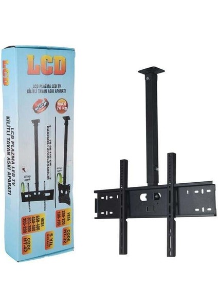 Powermaster Pm-32 Led/lcd/plazma 70-90-110 cm Dar Ağız 45 Derece Açılı Tavan Tv Askı Aparatı indirimleri