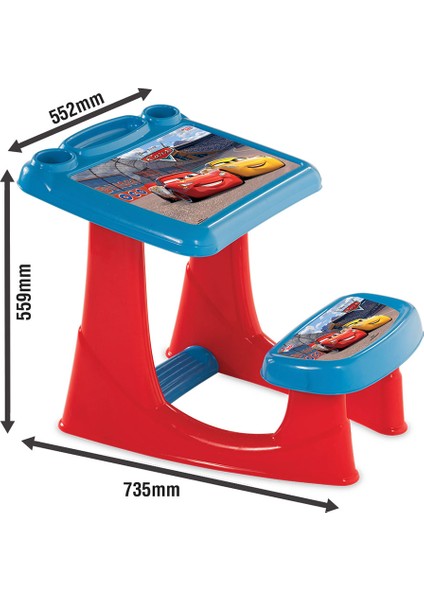 Çocuk Çalışma Masası ve Sandalye Seti – 3+ Yaş, 55×56×74CMHOTWHEELS