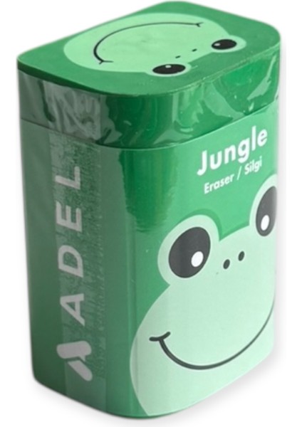 Jungle Serisi Jumbo Boy Silgi, 3 Farklı Hayvan Tasarımlı, Aslan, Kurbağa ve Ayı Desenli modelleri