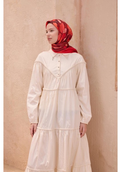 Tivil Saf İpek Eşarp 4100 - 31 Bordo Karışık Desen fiyatları