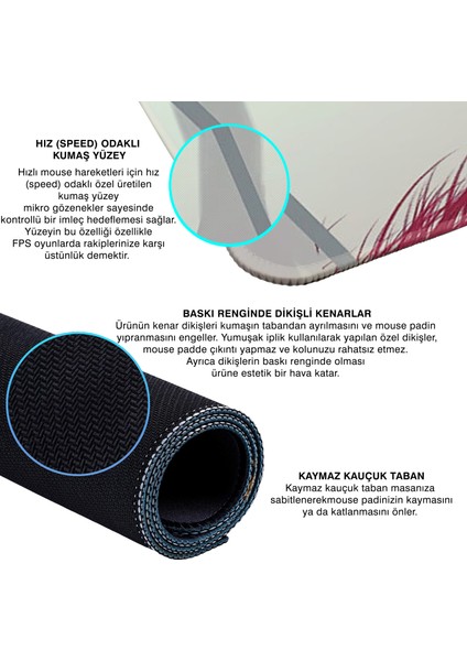 Pro Gaming Mouse Pad 70X30 Samurai Mouse Pad Xxl Büyük Oyuncu Mousepad Kenar Dikişli Yıkanabilir Speed Mause Pad fırsatları