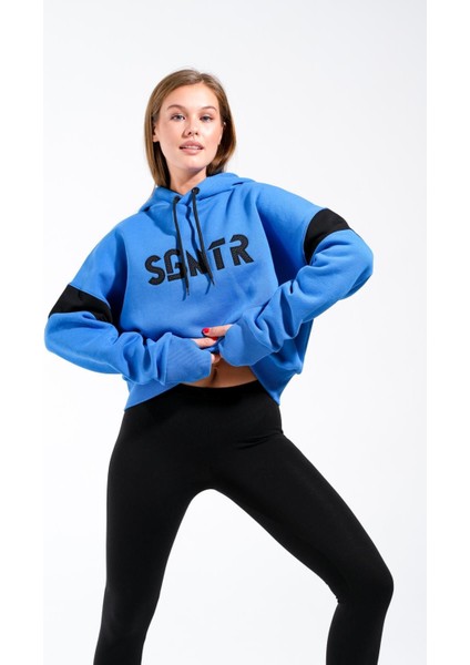 724512_KADIN Kapüşonlu Oversize Sweatshirt