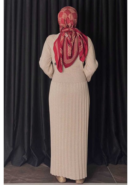 Beli Lastikli Simli Triko Elbise 18322 Taş fiyatları